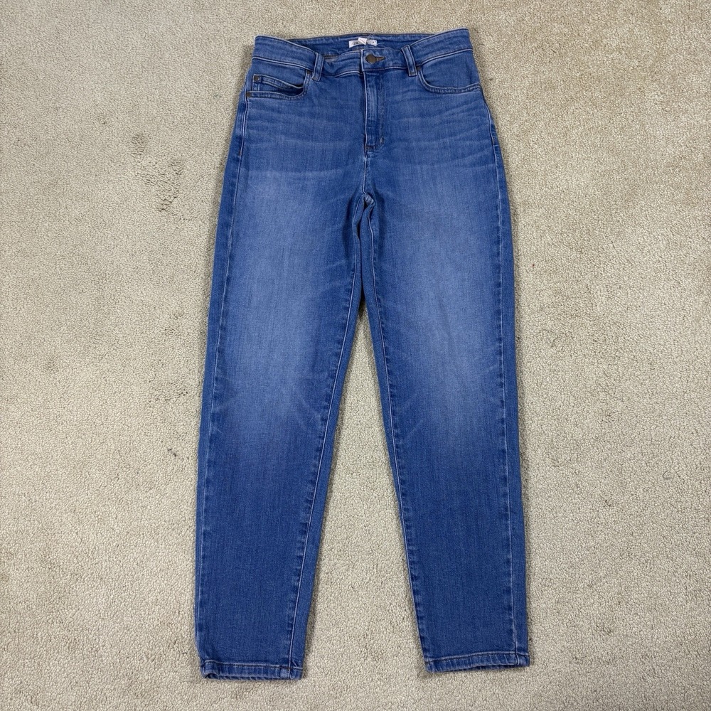 Eileen Fisher Jeans Womens 4 Blue Skinny Stretch Denim High Rise Organic Cotton